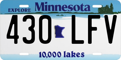 MN license plate 430LFV