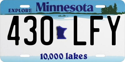 MN license plate 430LFY