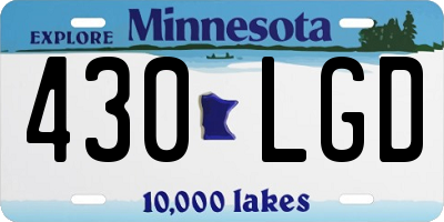MN license plate 430LGD