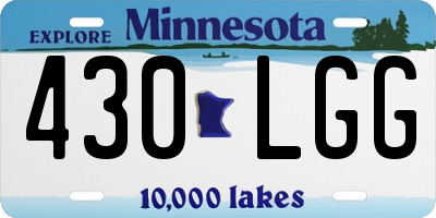 MN license plate 430LGG
