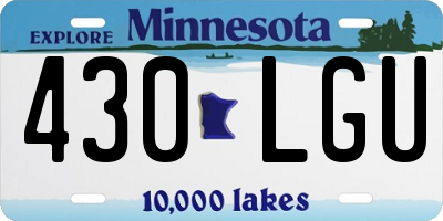 MN license plate 430LGU