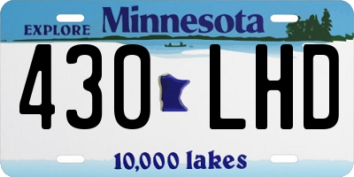 MN license plate 430LHD