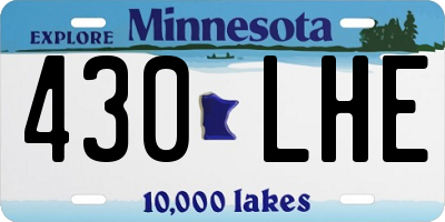 MN license plate 430LHE