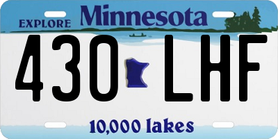 MN license plate 430LHF