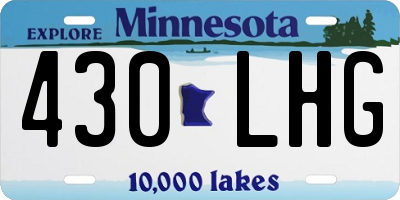 MN license plate 430LHG