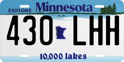 MN license plate 430LHH