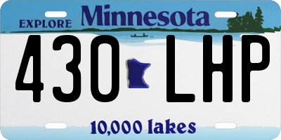 MN license plate 430LHP