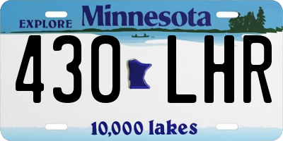 MN license plate 430LHR