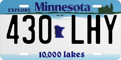 MN license plate 430LHY