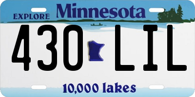 MN license plate 430LIL