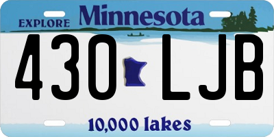 MN license plate 430LJB