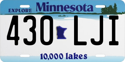 MN license plate 430LJI