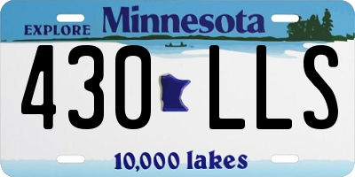 MN license plate 430LLS