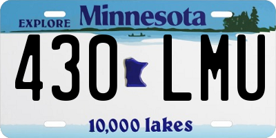 MN license plate 430LMU