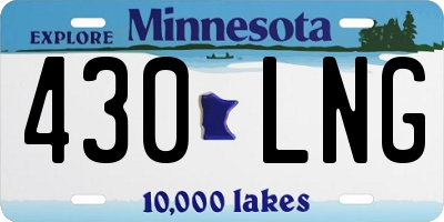 MN license plate 430LNG