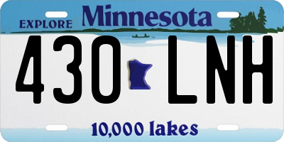 MN license plate 430LNH