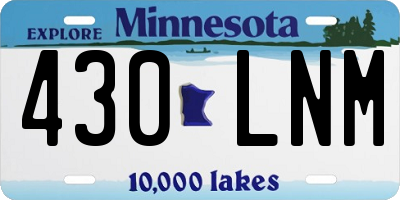 MN license plate 430LNM