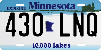 MN license plate 430LNQ