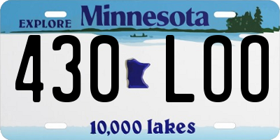 MN license plate 430LOO