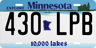 MN license plate 430LPB