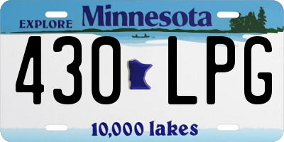 MN license plate 430LPG
