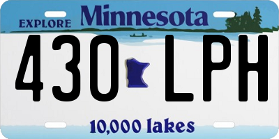MN license plate 430LPH
