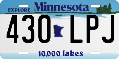 MN license plate 430LPJ