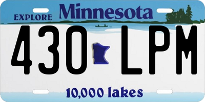 MN license plate 430LPM