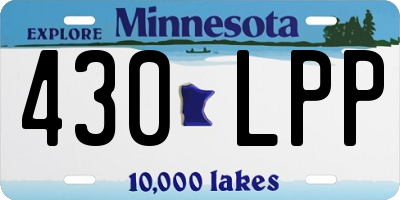 MN license plate 430LPP