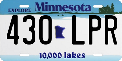MN license plate 430LPR