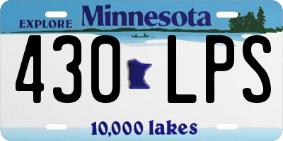 MN license plate 430LPS
