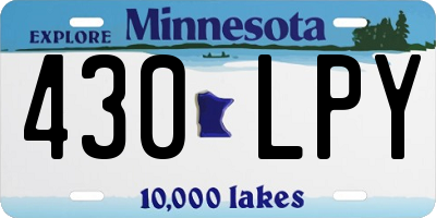 MN license plate 430LPY
