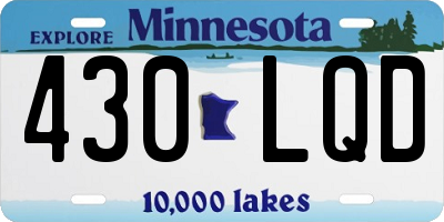 MN license plate 430LQD