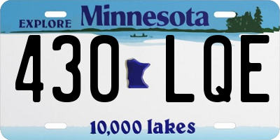 MN license plate 430LQE