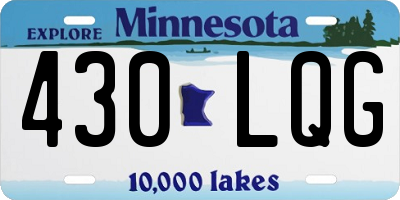 MN license plate 430LQG