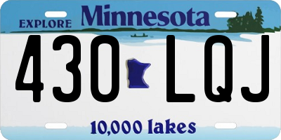 MN license plate 430LQJ