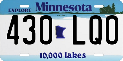 MN license plate 430LQO