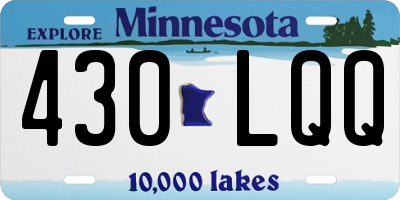 MN license plate 430LQQ