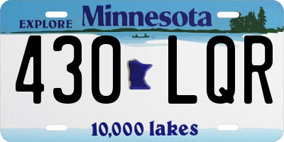 MN license plate 430LQR