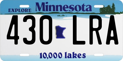 MN license plate 430LRA