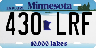 MN license plate 430LRF