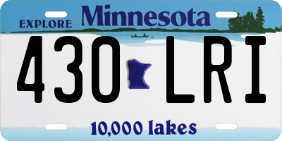 MN license plate 430LRI
