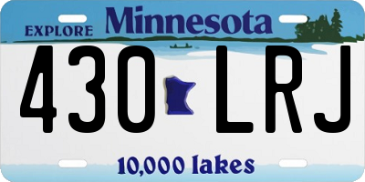 MN license plate 430LRJ
