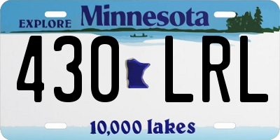 MN license plate 430LRL