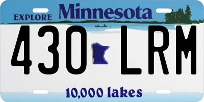 MN license plate 430LRM