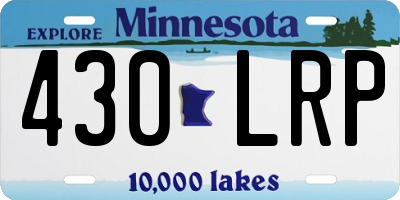 MN license plate 430LRP