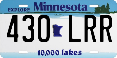 MN license plate 430LRR