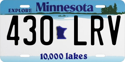 MN license plate 430LRV