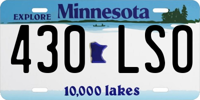 MN license plate 430LSO