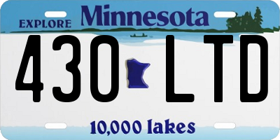 MN license plate 430LTD